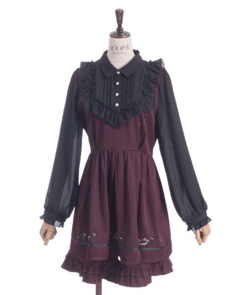 axes femme セットアップ キャット刺繍セットアップ レディース