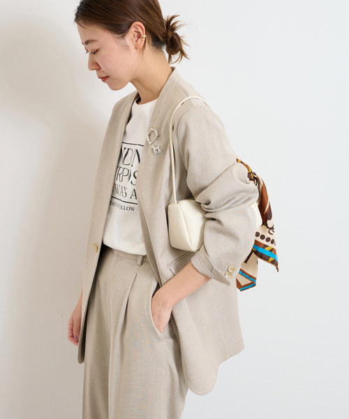 JOURNAL STANDARD relume ノーカラーツイードジャケット JOURNAL STANDARD relume（ジャーナルスタンダード レリューム