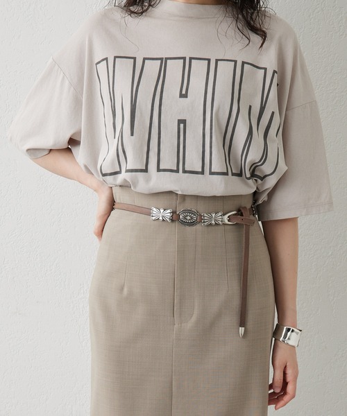 Whim Gazette（ウィム ガゼット） tシャツ リラックスロゴTシャツ