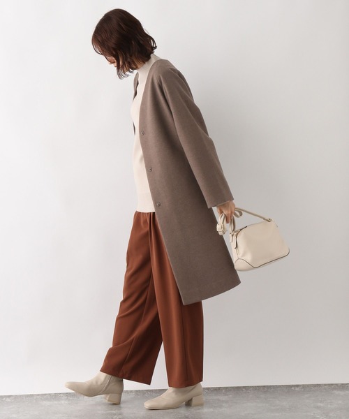 「GLOBAL WORK」 ノーカラーコート LARGE ブルー レディース_画像7