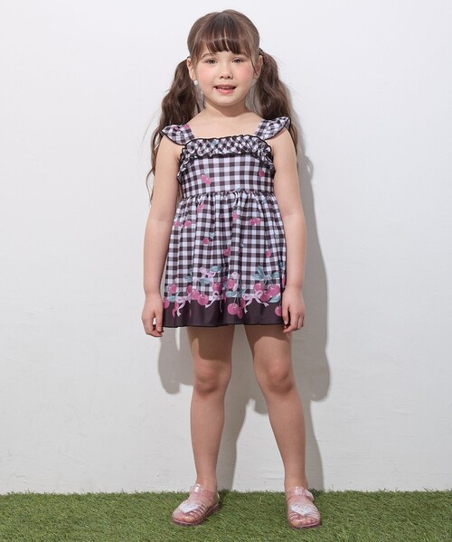 Kalinka Kids ピンクチェック ワンピース 4Y ギンガムチェック ワンピース キッズ（色：ピンク系）のおすすめ
