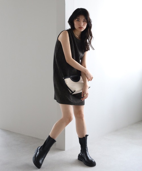 ワンピース Mmeeme Maison tweed mini onepiece ENC ワンピース tweed mini one piece / ツイードショート丈ワンピース