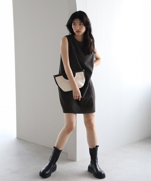 ENC ワンピース tweed mini one piece / ツイードショート丈ワンピース