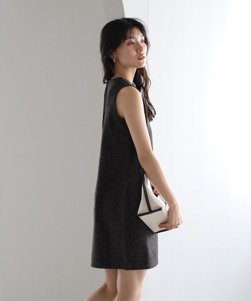 ENC ワンピース tweed mini one piece / ツイードショート丈ワンピース