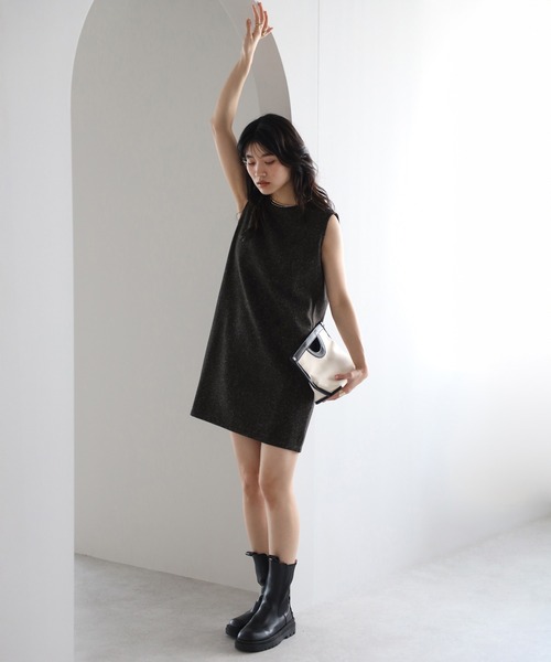 ENC ワンピース tweed mini one piece / ツイードショート丈ワンピース