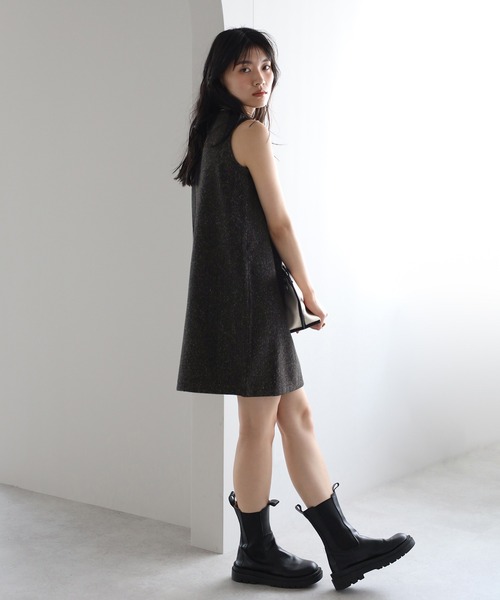 ENC ワンピース tweed mini one piece / ツイードショート丈ワンピース