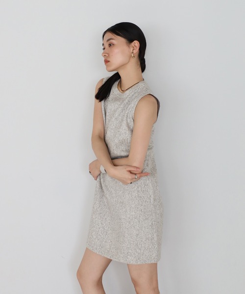 ツイードミニワンピース ENC ワンピース tweed mini one piece / ツイードショート丈ワンピース