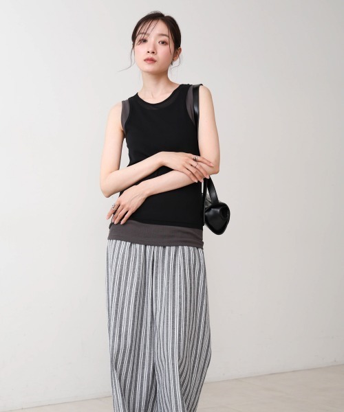 BAB（バブ） タンクトップ ノースリーブ レイヤードタンクセット