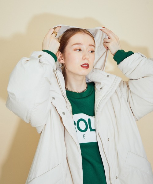 「MADEMOISELLE ROPE'」 ダウンコート FREE オフホワイト レディース_画像6