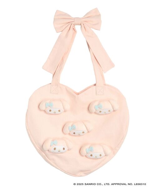 merry jenny サンリオ コラボ トートバッグ マイメロディ ピンク merry jenny トートバッグ 「メロクロコラボ」My Melody heart