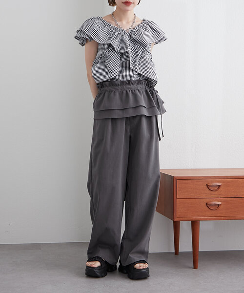 えみおわす　カシュクールブラウス えみおわす / カシュクールブラウス BLACK×GRAY