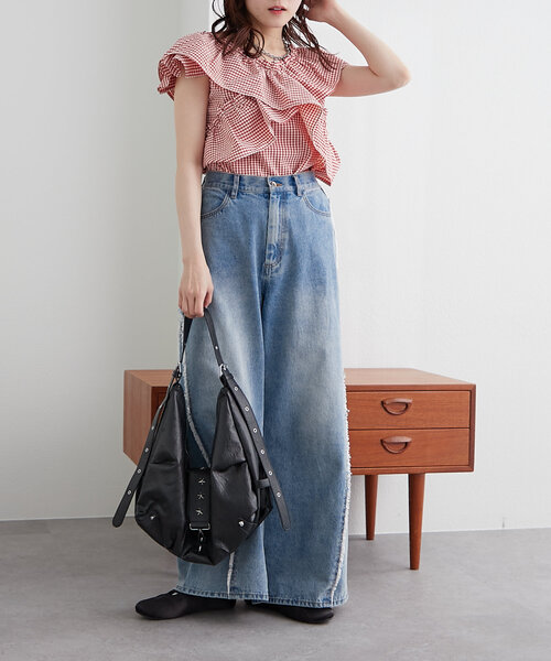 ブラウス シャツ フルールドットカシュクールブラウス レディース MAISON DE THERESE ブラウス シャツ ゆったりルーズオーバー