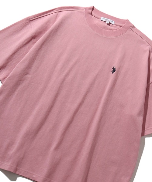 「U.S. POLO ASSN.」 半袖Tシャツ L ピンク メンズ