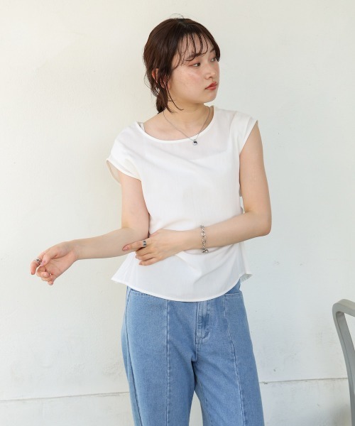 BAB（バブ） ブラウス シャツ バックデザインノースリーブブラウス 