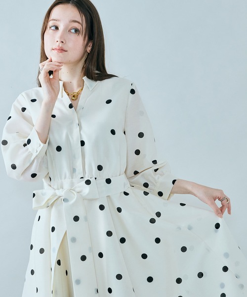 Audie a Muses（オーディア ミューズ） ワンピース シャツ風ドット