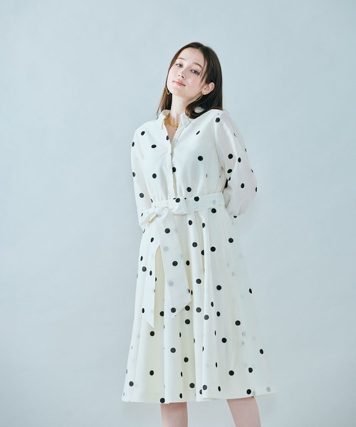 Audie a Muses（オーディア ミューズ） ワンピース シャツ風ドット