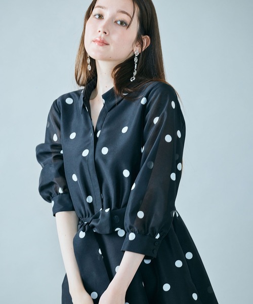 Audie a Muses（オーディア ミューズ） ワンピース シャツ風ドット