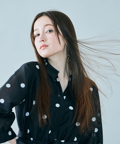 Audie a Muses（オーディア ミューズ） ワンピース シャツ風ドット