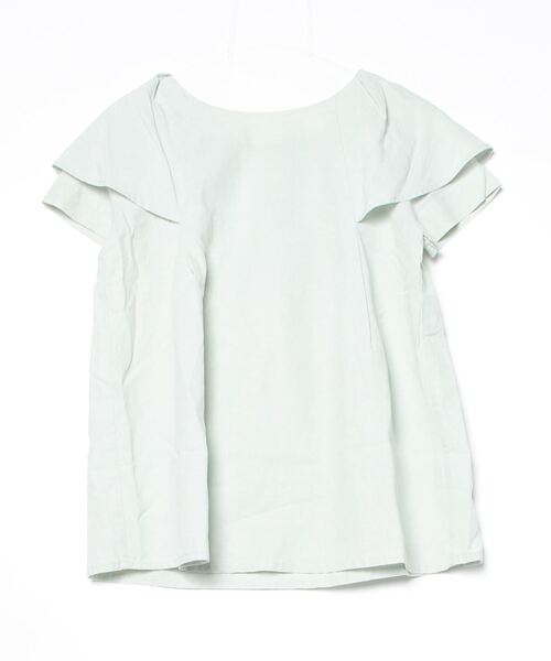 nume 半袖プラウス　美品 NIMES 「NIMES」 半袖ブラウス - ブルー レディース : ZOZOTOWN