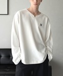 tシャツ 「韓国トレンド。」ポンチ素材Vネック...の詳細画像1
