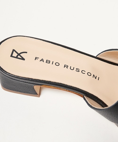 FABIO RUSCONI 黒 ミュール サンダル 38 FABIO RUSCONI 「Fabio Rusconi」 ミュール 38 ブラック