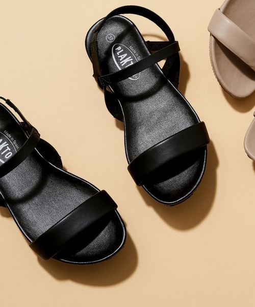 【BALDAN】ストラップフラットサンダル 37 ブラック BALDAN】ストラップフラットサンダル 37 ブラック