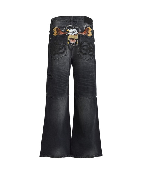 BREATH ジーンズ CHAIN EAGLE PATCH DENIM PANTS メンズ : ZOZOTOWN 