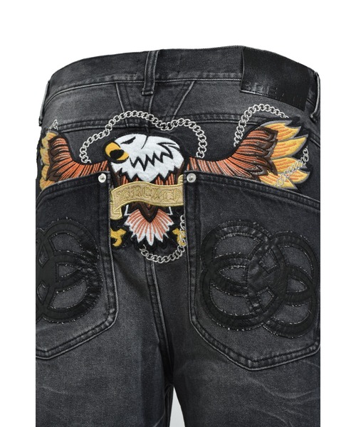 BREATH ジーンズ CHAIN EAGLE PATCH DENIM PANTS メンズ : ZOZOTOWN
