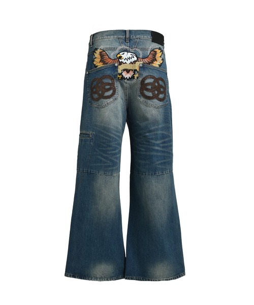 BREATH ジーンズ CHAIN EAGLE PATCH DENIM PANTS メンズ : ZOZOTOWN
