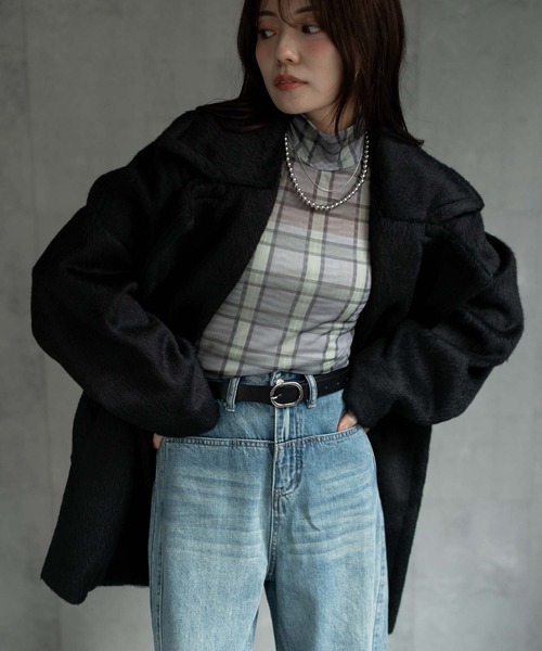 pコート ピーコート 「ユニセックス商品」シャーギーハーフコート メンズ レディース | CREARE -LINO- | 11