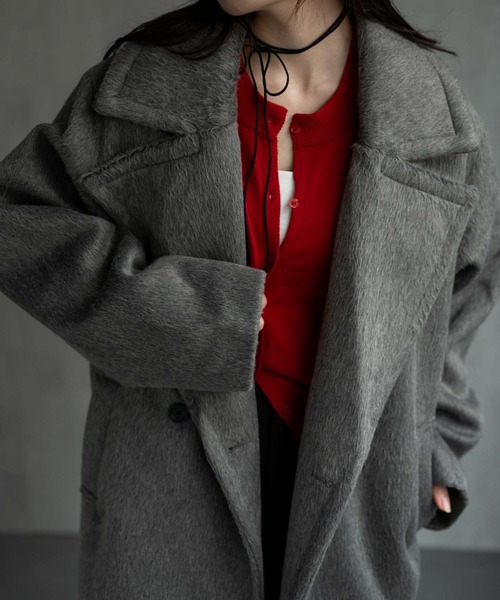 pコート ピーコート 「ユニセックス商品」シャーギーハーフコート メンズ レディース | CREARE -LINO- | 10