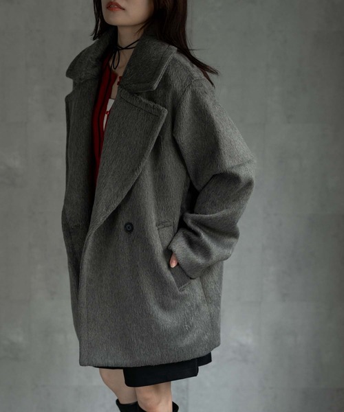 pコート ピーコート 「ユニセックス商品」シャーギーハーフコート メンズ レディース | CREARE -LINO- | 19