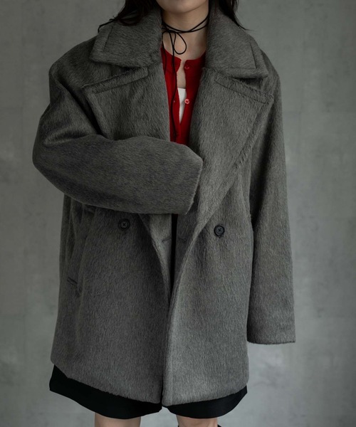 pコート ピーコート 「ユニセックス商品」シャーギーハーフコート メンズ レディース | CREARE -LINO- | 17