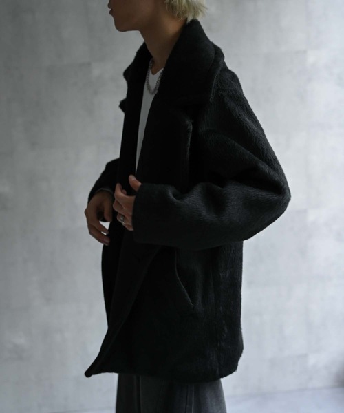 pコート ピーコート 「ユニセックス商品」シャーギーハーフコート メンズ レディース | CREARE -LINO- | 06