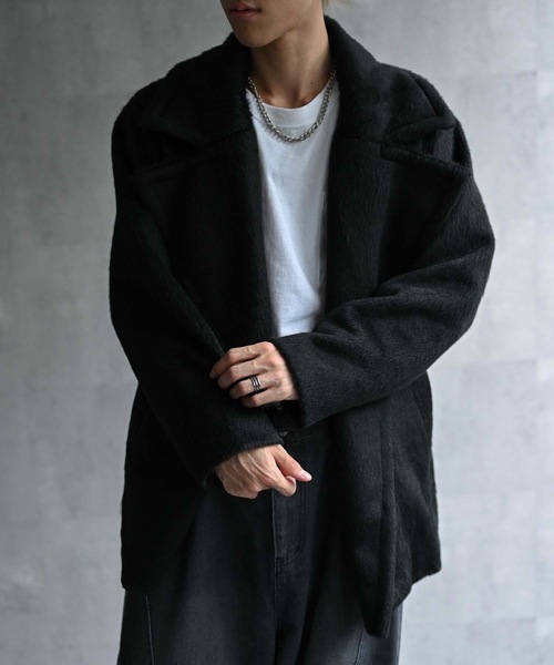 pコート ピーコート 「ユニセックス商品」シャーギーハーフコート メンズ レディース | CREARE -LINO- | 07