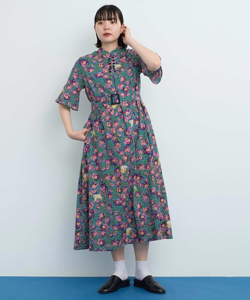 I am in fact ワンピース Arctic Flower スタンドカラー
