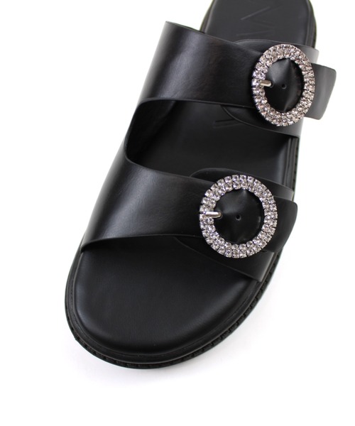 「VIVIAN」 フラットサンダル M ブラック レディース_画像7