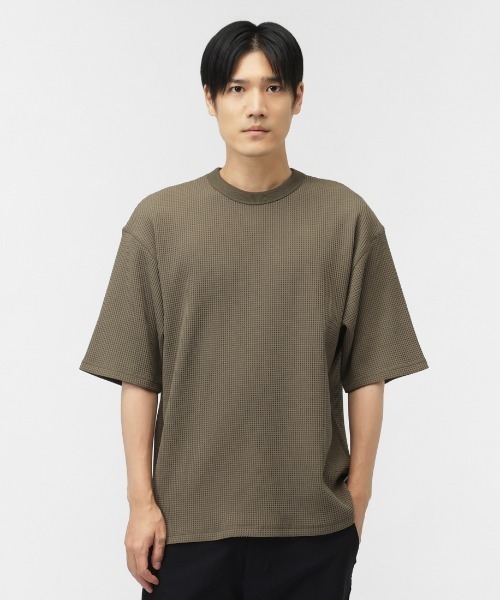 TIGORA（ティゴラ） tシャツ ワッフル5分袖Tシャツ メンズ : ZOZOTOWN