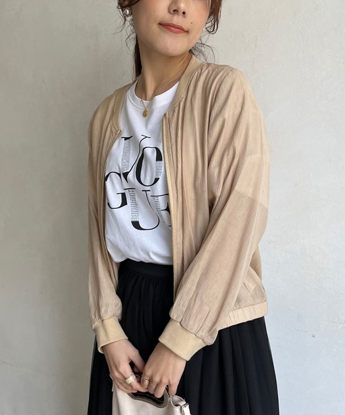 「Chez toi」 ジップアップブルゾン FREE ブラック レディース_画像3