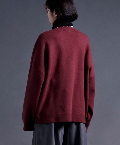 Ellno Loset（エルノロゼット） カーディガン ローズ刺繍カーディガン