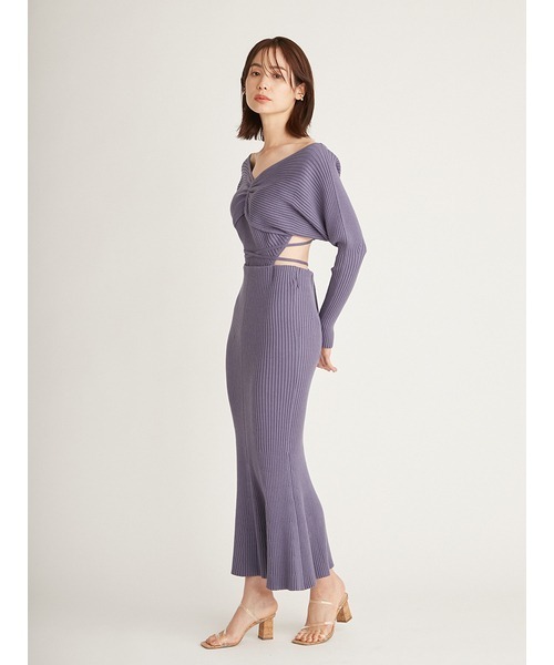 SNIDEL（スナイデル） ニットワンピース ONE SIZE グレー レディース