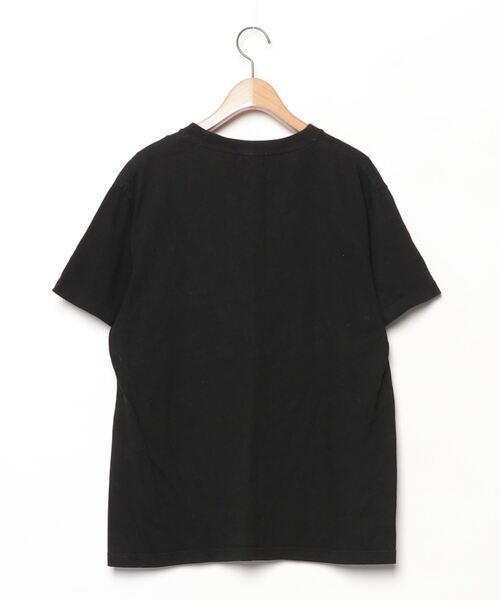 「DOUBLE STEAL」 半袖Tシャツ MEDIUM ブラック×レッド メンズ_画像2
