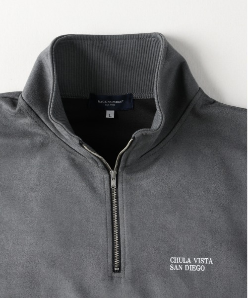 BACK NUMBER トレーナー スウェット 「BACK NUMBER」フェイクスエード