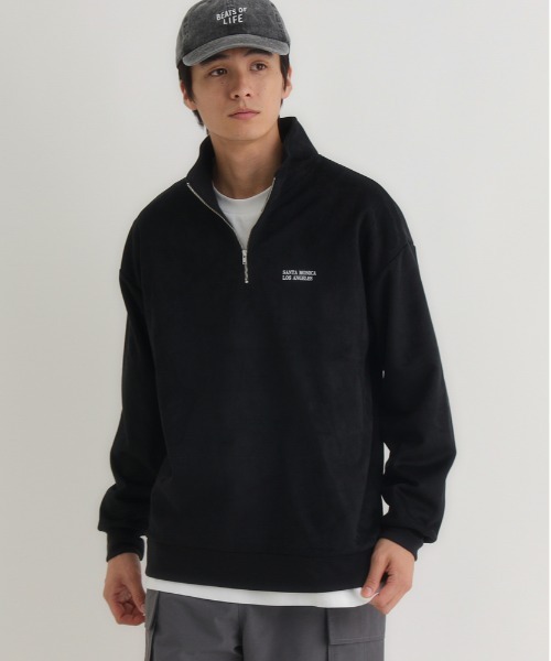 BACK NUMBER トレーナー スウェット 「BACK NUMBER」フェイクスエード