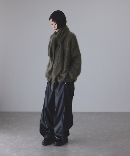 カーディガン ブラッシュカシミヤVネックカーディガン レディースの画像
