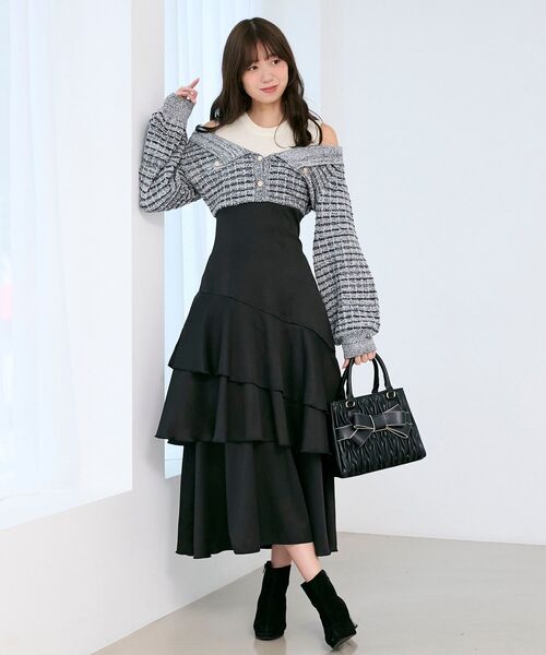 MAJESTIC LEGON（マジェスティックレゴン） ワンピース ツイードニット