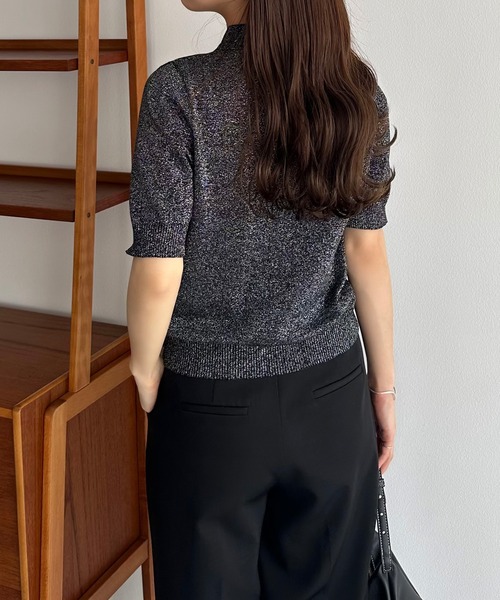 「callautia」 ニットカーディガン MEDIUM グレー レディース_画像3