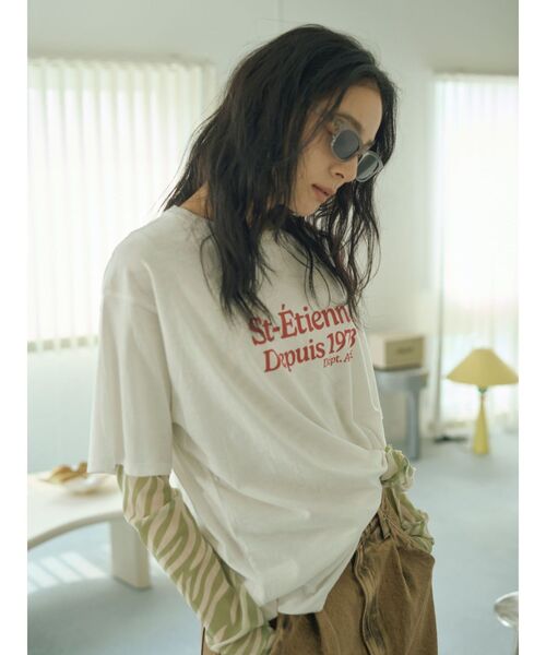 ungrid【新品タグ付】ChampionリメイクTee★TODAYFUL Ungrid（アングリッド） tシャツ ゼブラ柄シアーチュールロング