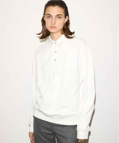 THROW by SLY トレーナー スウェット OVER SW POLO TOPS オーバー ポロ