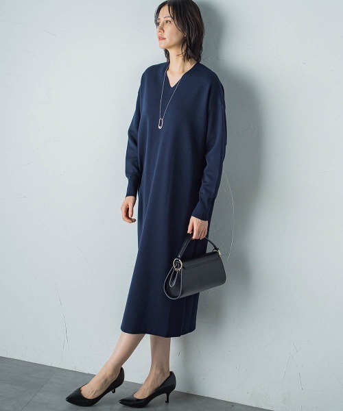 LAUTREAMONT（ロートレアモン） ワンピース 「WEB限定」Vネックニット